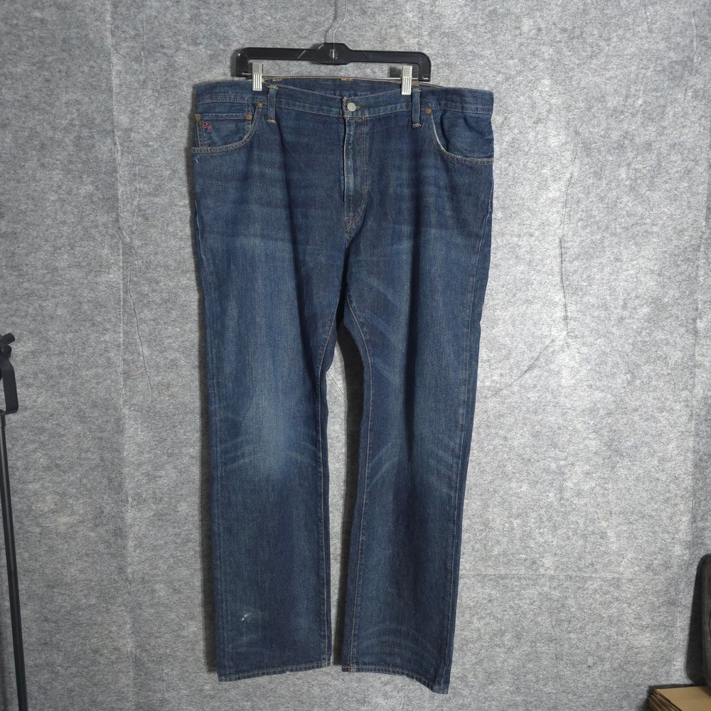 Polo Ralph Lauren Jeans Mens 42x34 Blue Authentic Dungarees Straight Leg Denim
